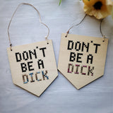 Cross Stitched Wood Signs