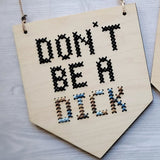 Cross Stitched Wood Signs