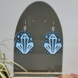 crystal engraved acrylic earrings
