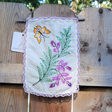 Vintage orange and purple butterfly wall hanging - EMBER & THREAD