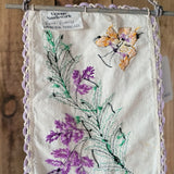 Vintage orange and purple butterfly wall hanging - EMBER & THREAD