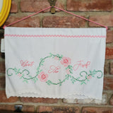 Pink WTF Vintage Floral Wall Hanging - EMBER & THREAD
