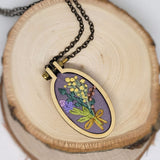 Floral Bouquet Embroidered Necklace