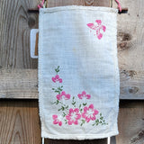 Vintage pink butterfly daisy wall hanging - EMBER & THREAD