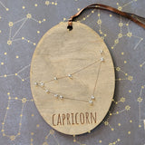 Hand Beaded Stained Wood Astrology Signs