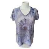 galaxy spiral v neck dyed shirt L