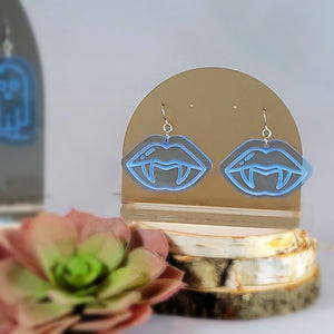 laser engraved acrylic earrings