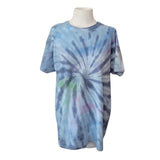 purple blue spiral dye shirt L