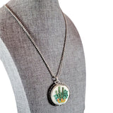 beautiful succulent embroidered jewelry
